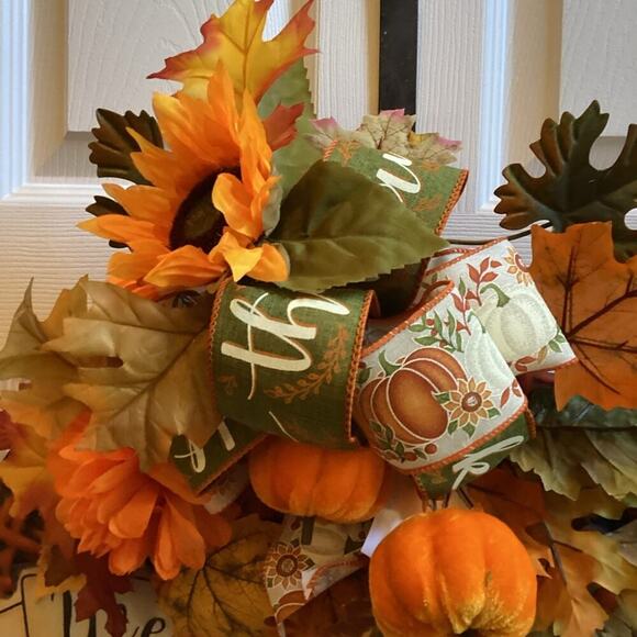 Handmade Fall Wreath - Picture 2 of 3